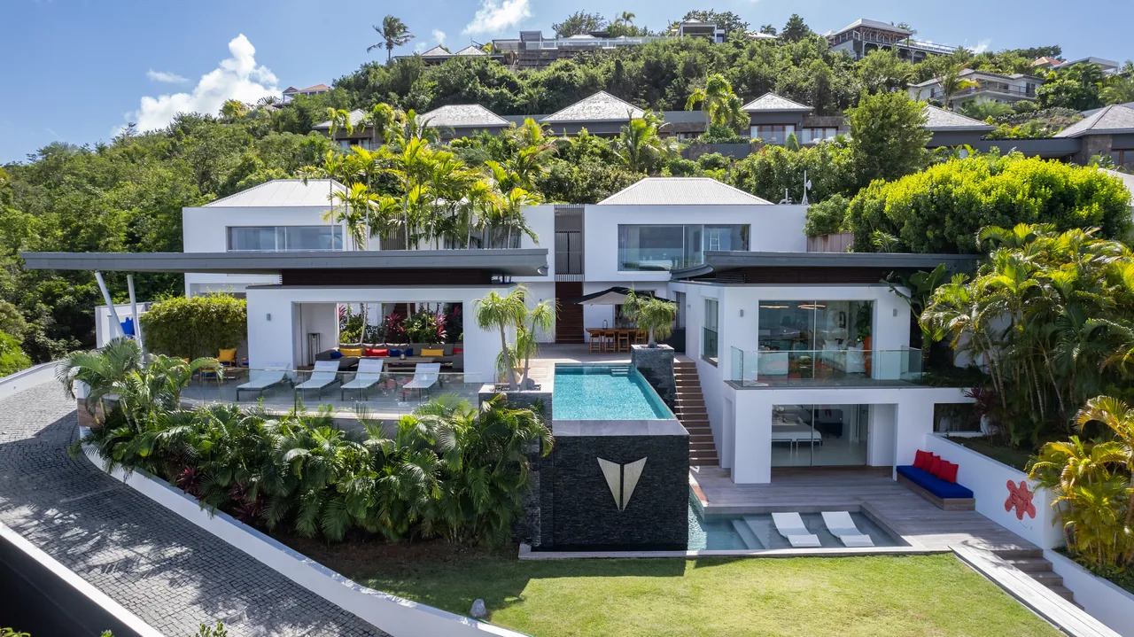 The villa from above