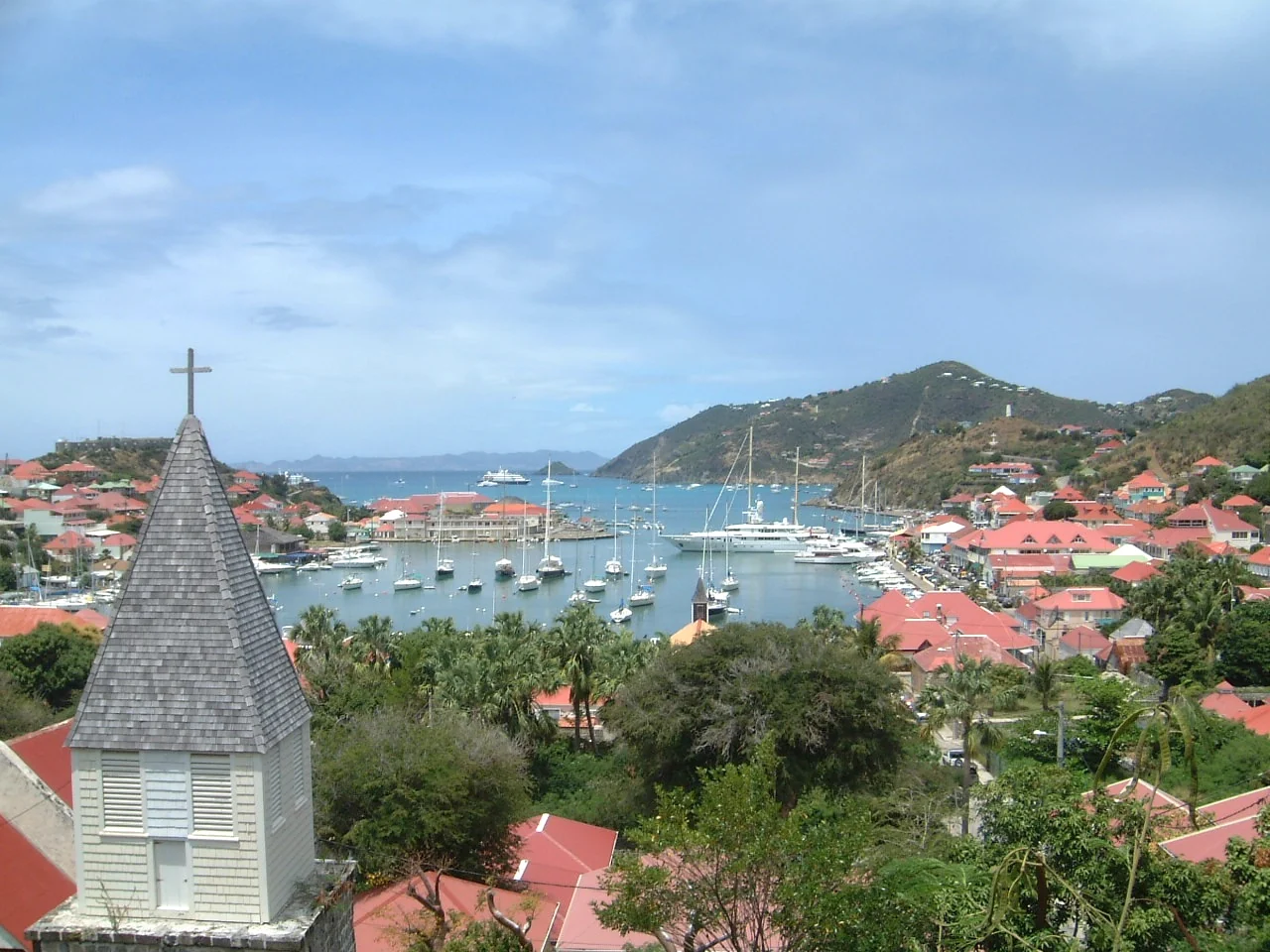 Gustavia harbour and its sailboats, Saint-Barthélemy