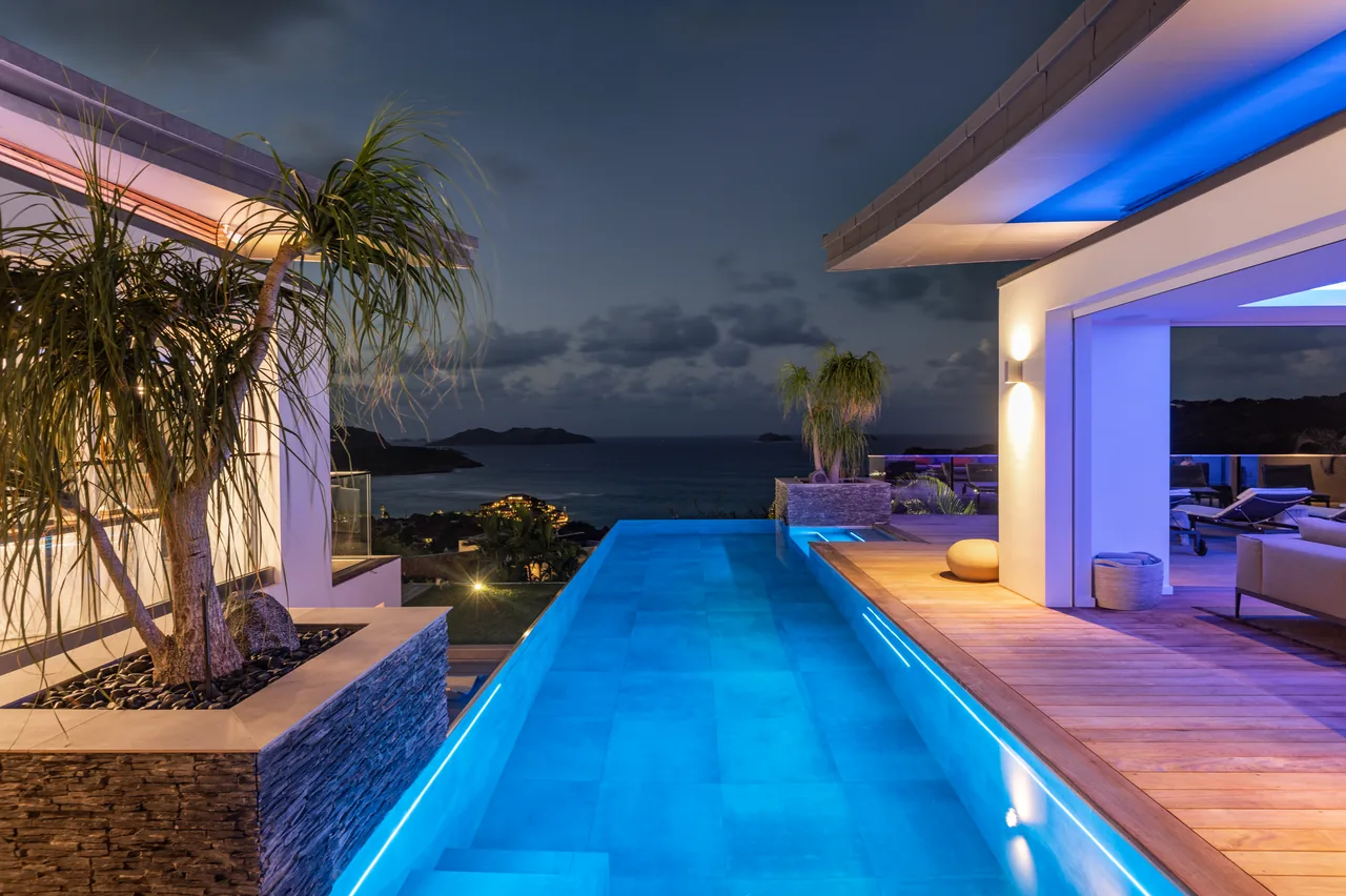 The pool at blue hour
