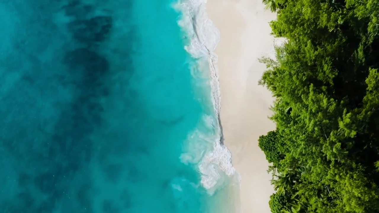 Pale sand, turquoise waters and coastal greenery